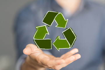 Minimal nature concept.Think Green.Ecology Concept. Environmentally friendly planet.