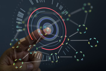 Protect Cloud Information Data Concept. digital 3d