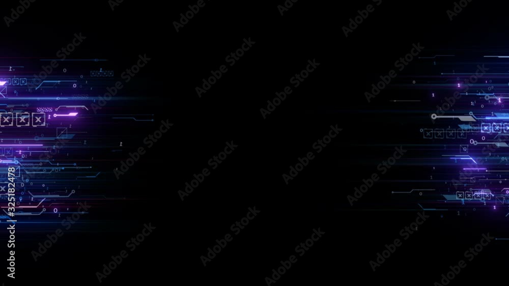 Wall mural digital network communication background technology