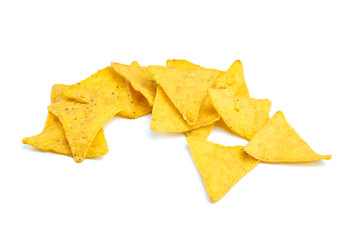 Fototapeta premium nachos, corn chips, isolated on white background