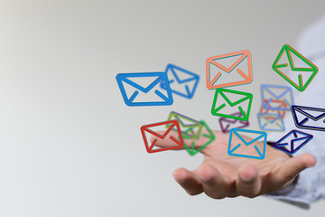 Online people network. Using internet for communication..