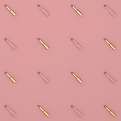 Hintergrund von Lippenstiften auf einer modischen zarten Textur. © anghelka