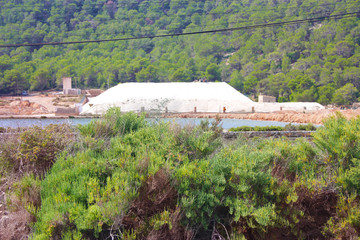 Ibiza salt flats or Ses Salines salt mines