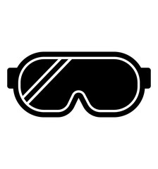 Safety glasses icon vector simple line illustration safety glasses design