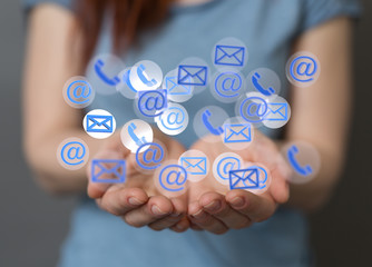 Online people network. Using internet for communication..