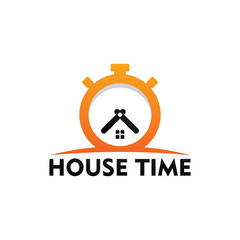 House Time Logo Template Design
