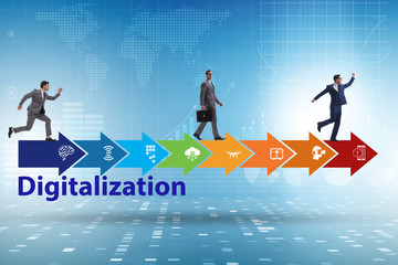 Digital transformation and digitalization technology concept