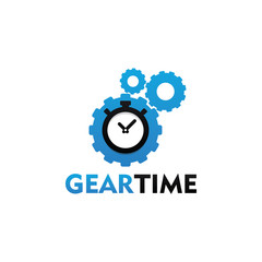 Gear Time Logo Template Design