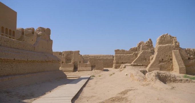 Landscape view of Gaochang Ruins in Turpan Xinjiang Province China.