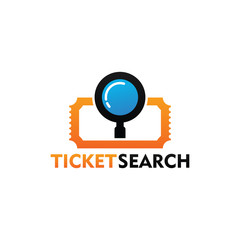 Ticket Search Logo Template Design