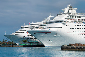 Cruise Ships Moored in Nassau