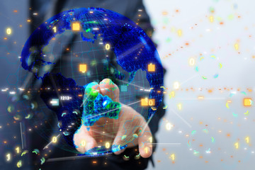 data code binary concept 3d