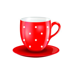 Red coffee cup. vector illustration