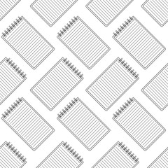 Seamless pattern. Notepad. For the topic of freelance, work, office, workplace, study. Background for mobile application, web site.