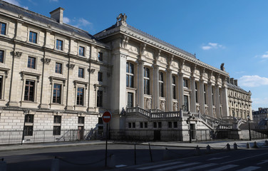 Naklejka premium The Justice palace, Cite island, Paris, France.
