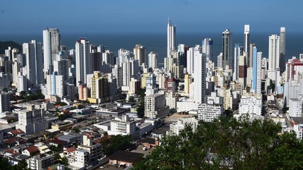Aerial view of the city of Balneário Camboriú, Santa Catarina, Brazil