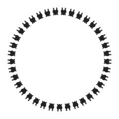 Ink Abstract circle pattern mandala flower floral petal stack symbol simple cute modern circular pattern sun star rays beauty lace motif black white single art mehendi Digital textile frame stamp