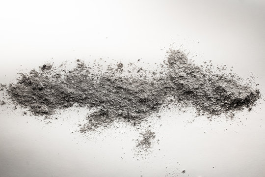 Pile of dissipated ash, dust, dirt, filth as cleaning, dusting, sweep, cremation, mineral, geology, burnt, fertilize