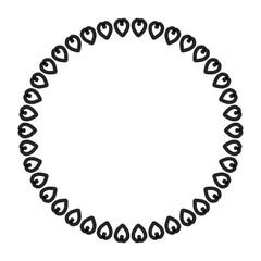 Ink Abstract circle pattern mandala flower floral petal stack symbol simple cute modern circular pattern sun star rays beauty lace motif black white single art mehendi Digital textile frame stamp