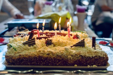 cake with candles