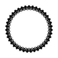 Abstract circle pattern mandala sun fireworks. spirograph halo sun starburst ray vintage monochrome modern circular pattern motif black white for design elemental, unique art lace lattice lines style