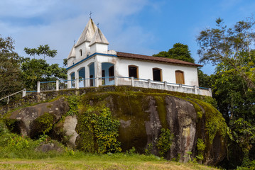 Nossa Senhora da Penha Church, built on a huge stone, Paraty, State of Rio de Janeiro, Brazil