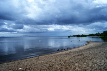Stormy skies over Lough Neagh, Ballyronan, Northern Ireland