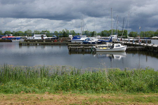 boats in the harbour on Lough Neagh, Ballyronan, Northern Irealnd