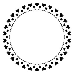 Ink Abstract circle pattern mandala flower floral petal stack symbol simple cute modern circular pattern sun star rays beauty lace motif black white single art mehendi Digital textile frame stamp