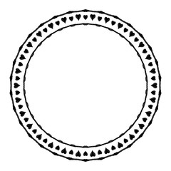 Ink Abstract circle pattern mandala flower floral petal stack symbol simple cute modern circular pattern sun star rays beauty lace motif black white single art mehendi Digital textile frame stamp