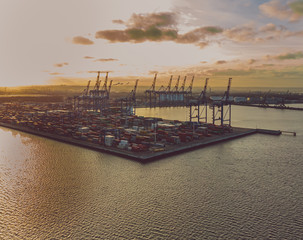 dct terminal port gdansk  at sunset © Jurand