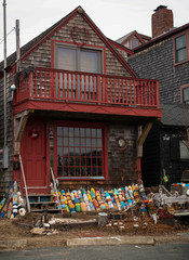 Businesses in Bearskin Neck, Rockport, Massachusetts.
