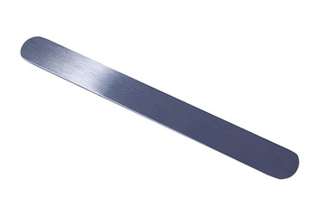 metal base for nail files on an isolated white background