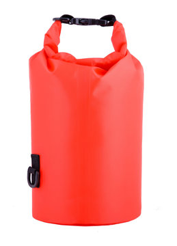 Red Waterproof Bag On Isolated Background