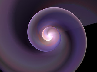 Purple Glowing Spiral Fractal Background Image, Illustration - Vortex repeating spiral patterns, Symmetrical repeating geometric patterns. Abstract design, black background