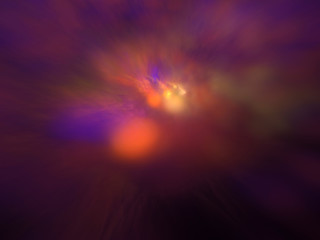 Abstract Colored Illustration - Soft Iridescent Colorful Cloud of Soft Energy, Glowing Plasma. Smoke, Energy Discharge, Digital Flames, Artistic Design. Minimal Soft Background Image