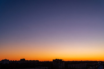 sunset over city, nice sunset sky