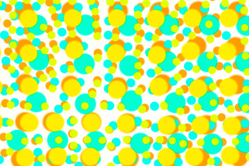 Abstract round colorful shapes on a white background
