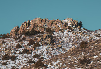 rock and blue sky