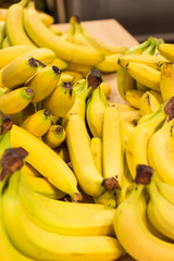 Bunch of bananas. Yellow bananas in the supermarket