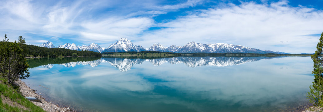 Mountain panorma with lake
