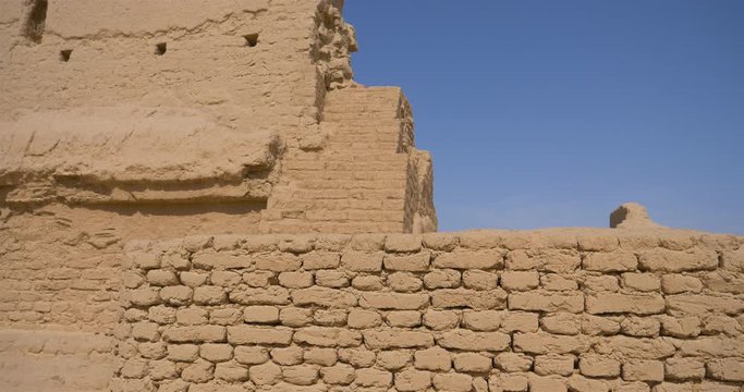 Landscape view of Gaochang Ruins in Turpan Xinjiang Province China.