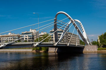 Lazarevsky bridge in St. Petersburg, Russia