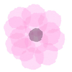 watercolor pink flower