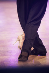 Heel of dance shoe of Argentina tango dancers