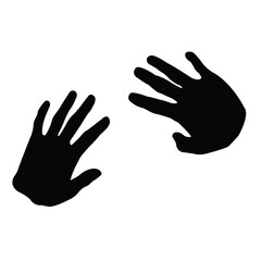 hands silhouette vector