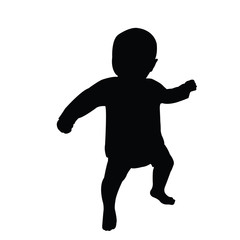 a baby body silhouette vector