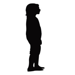 a child body silhouette vector