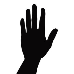 Obraz premium a hand silhouette vector