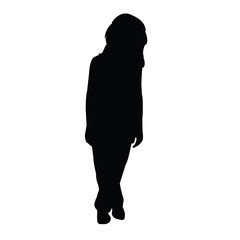 a girl body silhouette vector